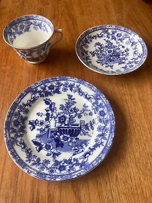 Buy Vintage Blue & White Trio - Burmah Pattern - Doric / Royal Albion Set Of Four • 35£