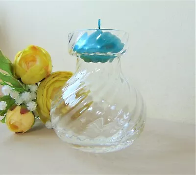 Buy Dartington Tealight Candle Holder Crystal Ripple Glass Shape FT 266 • 10£