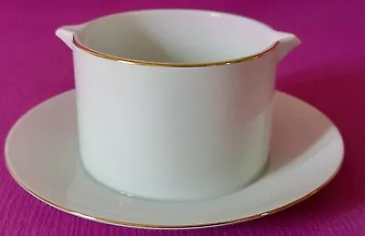 Buy Thomas Germany White/Gold Thin Gold Band Porcelain Sauce Boat And Stand Fixed  A • 14.99£