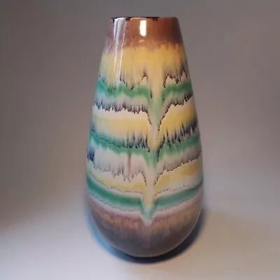 Buy Vintage Mid Century Kilrush Ceramics Irish Republic Ovoid Drip Glaze Vase • 20£
