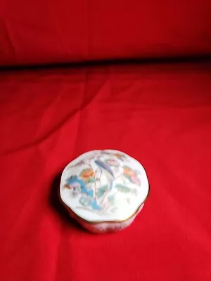 Buy Vintage Wedgwood Bone China Kutani Crane Trinket Box Dish With Lid Collectable  • 6.99£