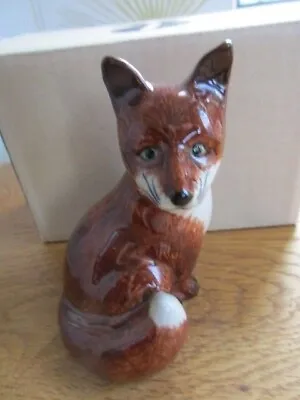 Buy Lovely Ceramic Figurine Of A Fox By Quail Pottery Boxed • 9.95£
