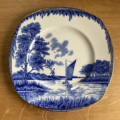Buy Burleigh Ware Britain Beautiful Norfolk Broads Blue Decorative Plate 17cm Dia  • 4.99£