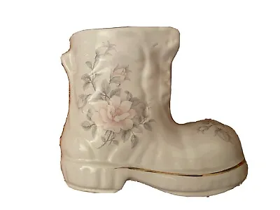 Buy Shoe Pottery Planter Maryleigh Boot Pottery Vintage Floral Decorative 23x18x10cm • 24.99£