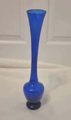 Buy Cobalt Blue Swirl Glass Vase • 18£
