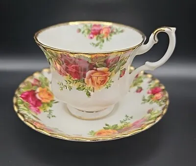 Buy Vintage 1962 Royal Albert Old Country Roses 'Tea Cup Saucer  Montrose Shape 200m • 8£