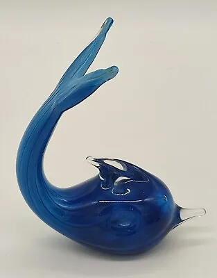 Buy Mtarfa Blue Glass Fish Figurine, Signed, Malta • 17.45£