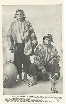 Buy PERU PERUVIAN INDIAN POTTERY SICUANNI TITICACA C 1920 ILLUSTRATION IN OLD PRINT • 9.99£