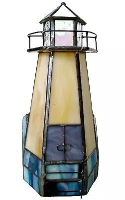 Buy STAINED GLASS~Light House~CANDLE~Light~HOLDER~Window~SUN CATCHER~Nautical~8.25  • 26.46£