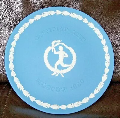 Buy Vintage Wedgwood Jasperware Blue Plate - Olympiad Xxii Moscow 1980 - Free Uk P&p • 7.99£