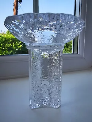 Buy Vintage Swedish ORREFORS  OLYMPIC TORCH Art Glass Design By Lars Hellsten C1984 • 56£