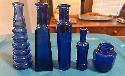 Buy Set Of 5 Cobalt Blue Glassware • 77.04£