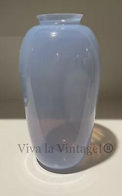 Buy 20’s Antique Vintage Art Deco Blue Glass Opaline Opalescent  Vase • 379.49£