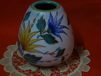 Buy Vintage Handmade Hand Painted Vase Made In Holland Daisy Flora Art Decor Pottery • 19.99£