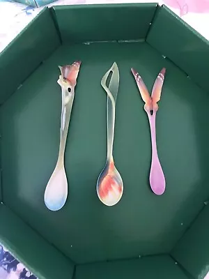Buy Franz Porcelain Spoons Butterfly, Bird Of Paradise And Papillon. • 20£