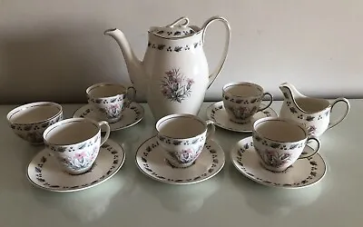Buy JOHNSON BROTHERS Coffee/Tea Set - Pretty Pink Flower Pattern Vintage, Rare • 25£