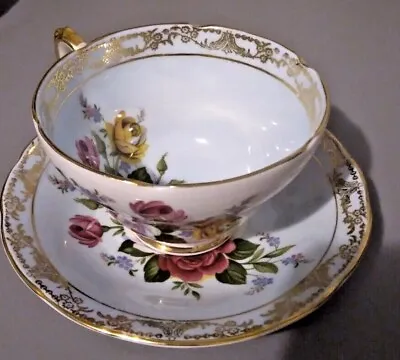 Buy Royal Sutherland Teacup And Saucer Fine Bone China Floral Pattern VTG Fabulous! • 33.69£