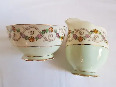 Buy Pretty Vintage Royal Albert Crown China Milk Jug & Sugar Bowl • 8£