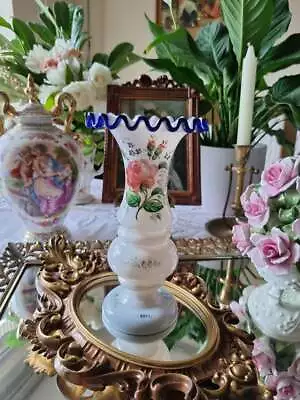 Buy Antique Victorian Rare Opaline Milk Glass Vase • 149.99£