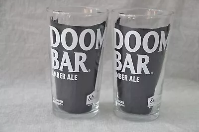 Buy 2x Sharp's Doom Bar Amber Ale Rock Cornwall One Pint 20oz Beer Glass New CE M22 • 9.95£