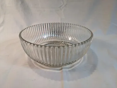 Buy Anchor Hocking Glass Co QUEEN MARY Vertical Ribbed Crystal 7 3/4  Bowl  • 10.43£