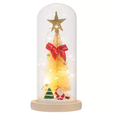 Buy Glass Christmas Tree Ornaments Luminous Desktop Adornment Tabletop • 28.29£