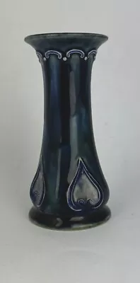 Buy Early 20th C Royal Doulton Art Nouveau Tapering Blue Glazed Vase • 39.99£