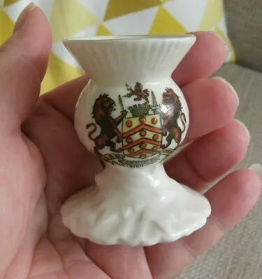 Buy Arcadian Souvenir Ware Crested China Thistle Shaped Pot - Gloucester (modn) • 3.50£