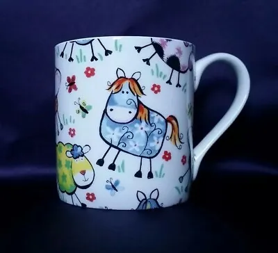Buy Bone China Mug Funny Farm Animals Cow Horse Pattern Hand Decorated In Wales Gift • 9.99£