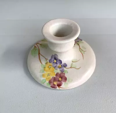 Buy Vintage Radford Ceramic Candlestick Holder Hand Painted Flowers Country Cottage • 10£