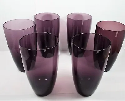 Buy Vintage Set (6) Purple Amethyst  Glasses - Excellent Condition - Beautiful Color • 37.95£