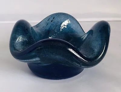 Buy Vintage Finnish Art Glass Bowl / Trinket Dish / Tea Light Holder Finland • 19£