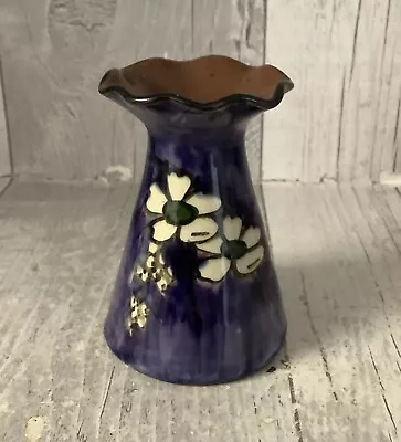 Buy Watcombe Torquay Pottery  Posy Vase Purple Floral Vintage • 14.99£