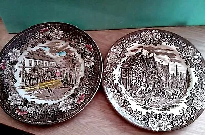 Buy Vintage Ironstone Tableware Staffordshire 2 Dinnerplates Royal Tudor England • 12£