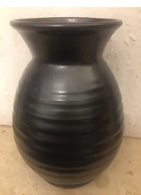 Buy Vintage Prinknash Pottery Studio Cornwall  Black Ceramic Vase Perfect Condition • 5.99£