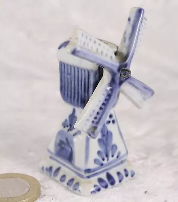 Buy Delft Small Ornament Blue & White Windmill 2 Inches Tall • 4£