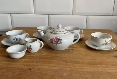 Buy 1970’s Childs Tea Set Vintage Floral China Cups Saucers Teapot • 20£