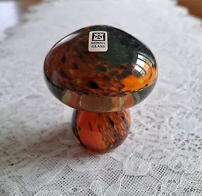 Buy Vintage Mdina Art Glass Paperweight Mushroom Shape, Signed, Collectable Gift VGC • 14.99£