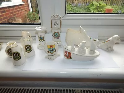 Buy 10 X ANTIQUE CRESTED CHINA ITEMS GOSS SHELLEY ARCADIAN GRAFTON TUSCAN W F TERRY • 19.99£