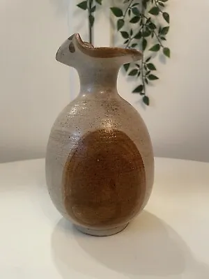 Buy Vintage Danish Style Signed Studio Pottery Carafe Vase Modernist Stoneware • 20.79£