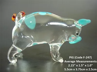 Buy BEAUTIFUL Glass PIG PIGLET Farm Animal Glass Animal Figurine Glass Ornament Gift • 5.99£
