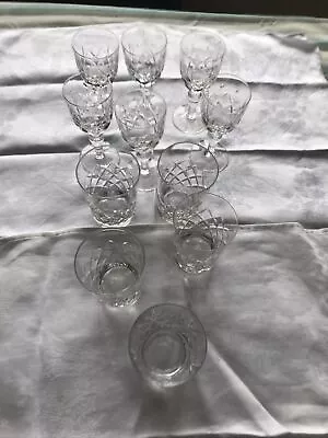 Buy Mixed Lot Of Stuart Crystal  Glasses - Sherry And Whisky - 11 In Total • 25£
