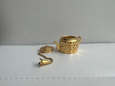 Buy 24c Gold Plated Swarovski Crystal Temptations Decorative Ornaments Mini Kettle • 8.99£