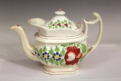 Buy Antique Enoch Wood Pottery Teapot Staffordshire English Early 19th Signed • 118.54£