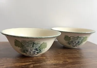 Buy Poole Pottery Vineyard - Rare Vintage 1993 Hand Painted 6.5 /17cm Bowls X2. • 29.99£
