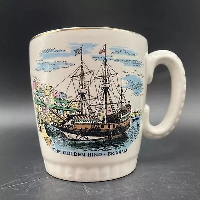 Buy Vintage The Golden Hind Brixham Small Ceramic Mug Lord Nelson Pottery England • 19.90£