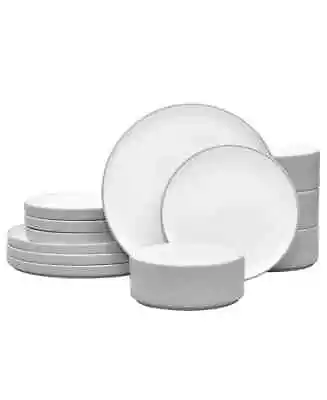 Buy Noritake Colortex Stone G3675 Grey Dinnerware Set 4-Service 11 Piece • 173.07£