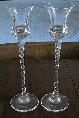 Buy Pair Of Very Tall Austrian Glass Candle Holders Candlesticks, By Mikasa Everest • 16£