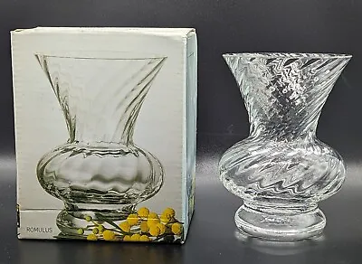 Buy Vintage Dartington Crystal Romulus Vase, Designed By Frank Thrower, Original Box • 25£
