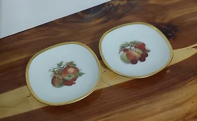 Buy Vintage Kaiser In Germany 4  Miniature Fruit Plates Peaches And Berries 2pc • 9.64£